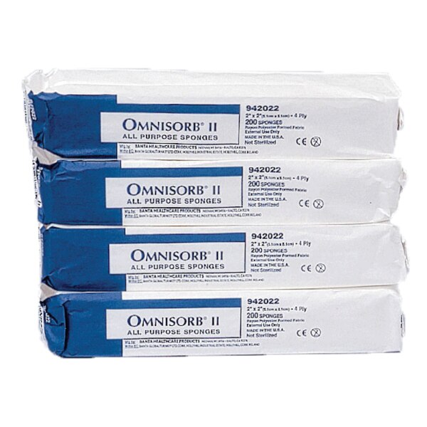 Omnisorb II Non-Woven Sponges N/S 3x3 4-Ply 4000/Case