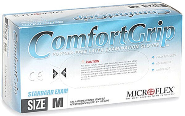 ComfortGrip PF Latex Gloves Large 100/Bx