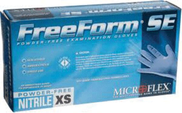 Freeform SE PF Nitrile Gloves X-Small 100/Bx