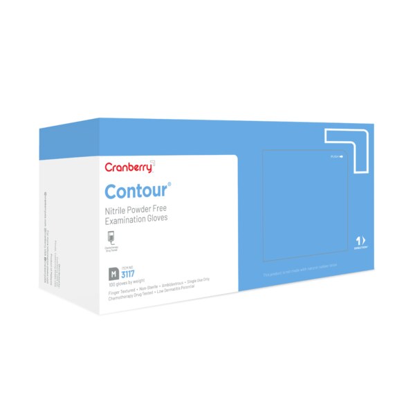 Contour PF Nitrile Gloves Medium 100/Bx