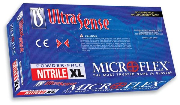 UltraSense PF Nitrile Glove X-Small 100/Bx