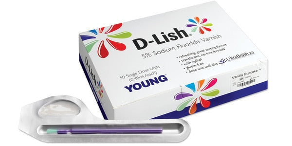 D-Lish 5% Fluoride Varnish Green Apple  50/Bx