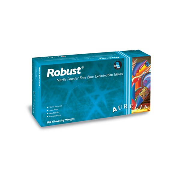 Aurelia Robust Blue Nitrile Gloves X-Large 100/Box