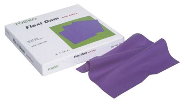 Flexi Dam Framed Non Latex 3.91"x4.12" Purple 20/Box