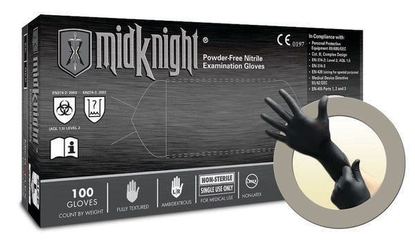 MidKnight PF Nitrile Exam Small 100/Bx