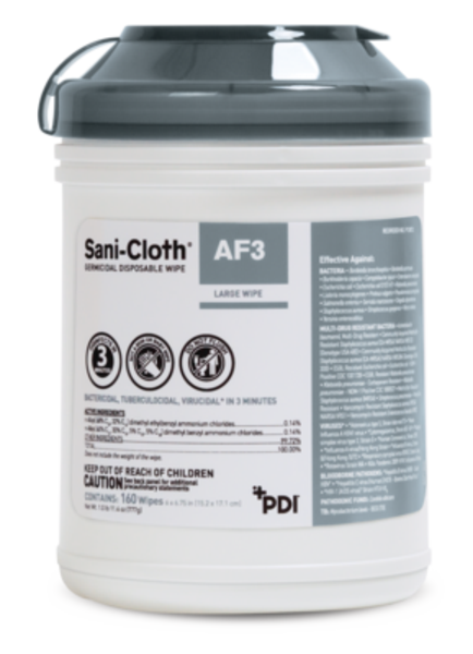 Sani-Cloth AF3 Wipes Large 160/Pk