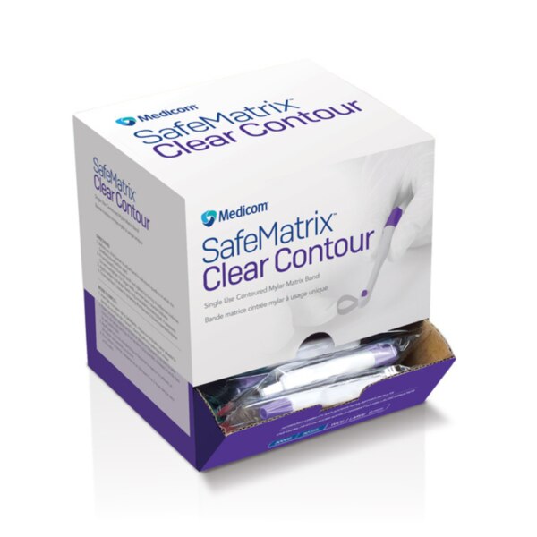 SafeMatrix Clear Contour Band 6.0mm 50/Bx Purple