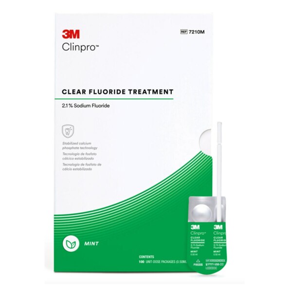 Clinpro Clear Fluoride Treatment 0.5mL 100/Pk Mint