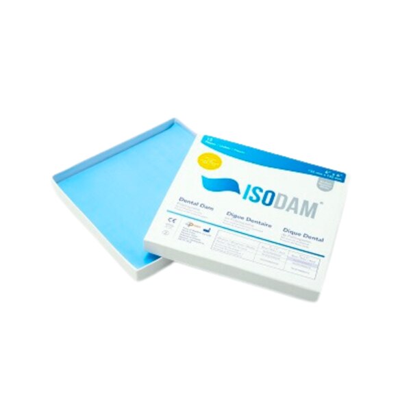 Isodam Polyisoprene 6x6 Dental Dam Light-Blue 15/Pk Heavy