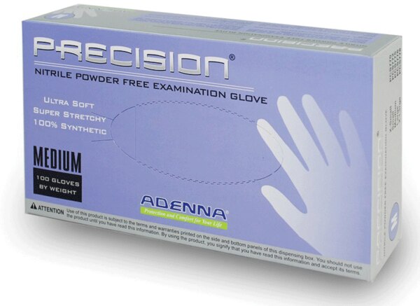 Adenna Precision Nitrile Gloves PF XL 100/Bx