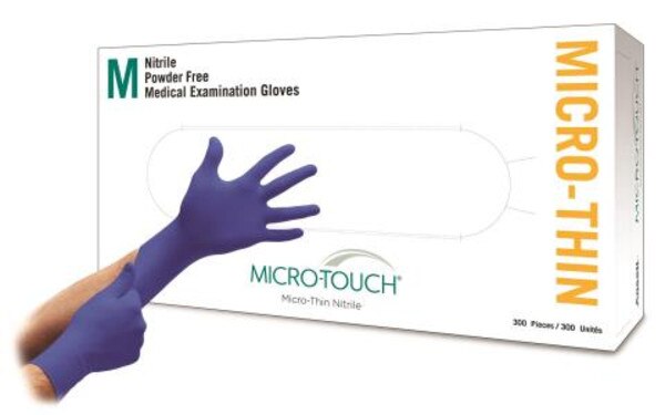 Micro-Touch Micro-Thin PF Nitrile Glove Small 300/Bx