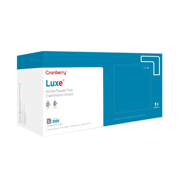 LUXE Nitrile Gloves 300/Bx Large