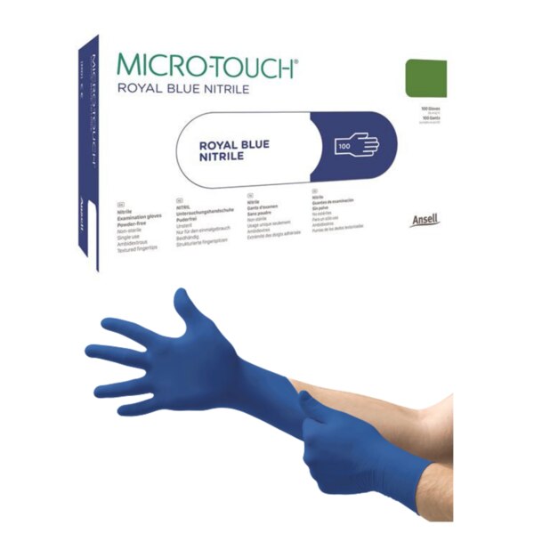 Micro-Touch Royal Blue Nitrile X-Large 100/Box