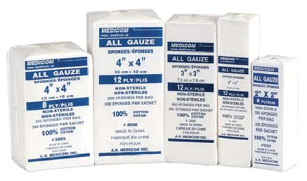 All Gauze Sponges 2x2 N/S 8-Ply 5000/Cs