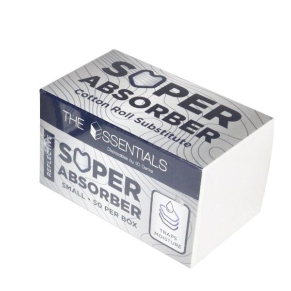 Essentials Cotton Roll Substitute Super Absorber Reflective 50/Pk Large