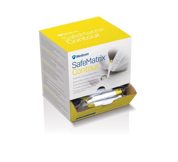 SafeMatrix Bands 4.5mm Narrow Contour Yellow 50/Bx