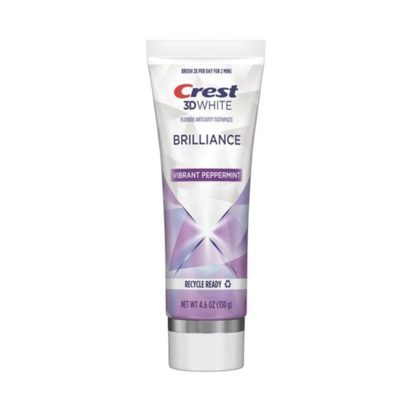 Crest 3D White Brilliance Toothpaste Peppermint 4.6oz 24/Cs