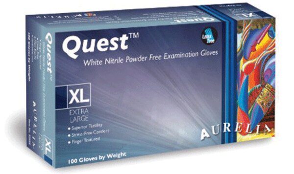 Aurelia Quest White Nitrile X-Large 100/Bx