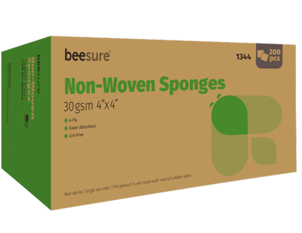 BeeSure Non-Woven Sponge 4-ply NS 4x4 Standard 2000/Pk