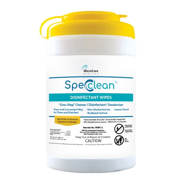 Spec Clean Disinfectant Wipes 240/Can