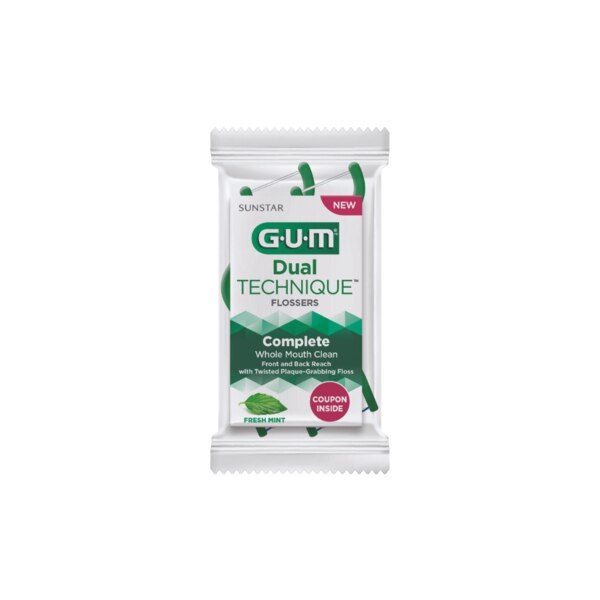 GUM Dual Technique Flossers 48/Pk x 2