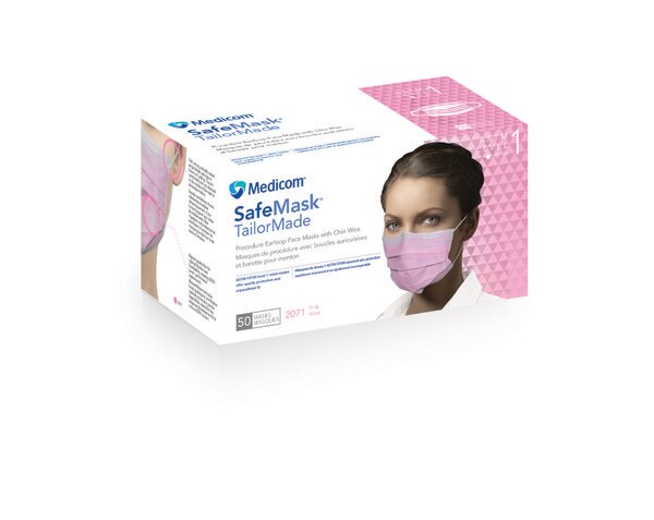 Safe-Mask TailorMade Masks Pink 50/Bx ASTM 1