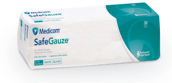 SafeGauze Premium Non-Woven Sponges N/S 4x4 4-Ply 2000/Case