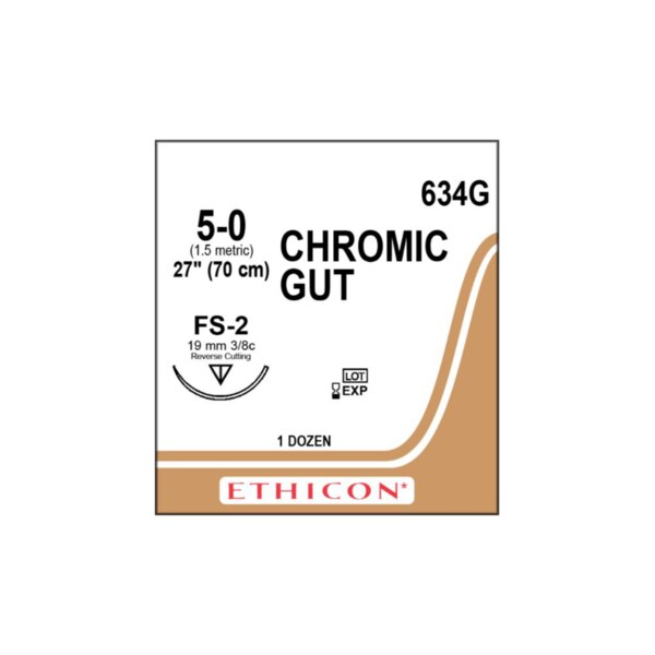 Suture Chromic Gut 5-0 MP-3 18" 12/Bx