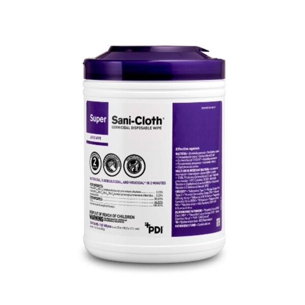 Super Sani-Cloth Germicidal Wipes X-Large 75/Can x 6/Cs