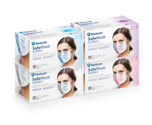 Safe-Mask Earloop Sofskin White 50/Bx ASTM 1