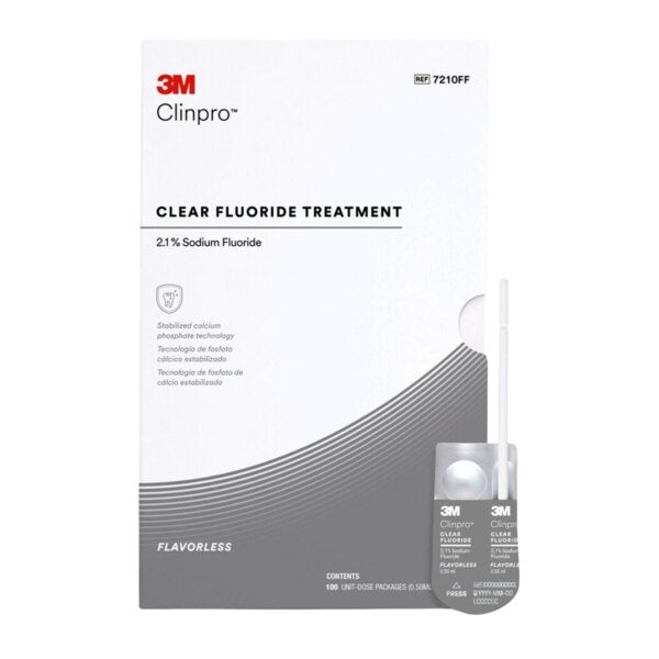 Clinpro Clear Fluoride Treatment 0.5mL 100/Pk Flavorless