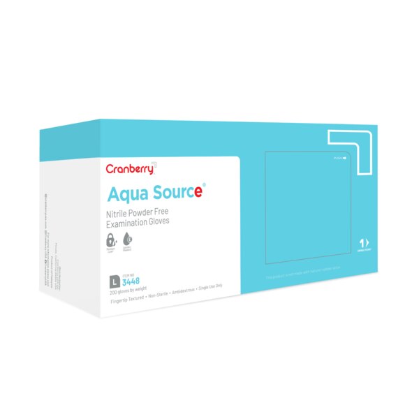 Aqua Source PF Nitrile Glove Large 200/Bx