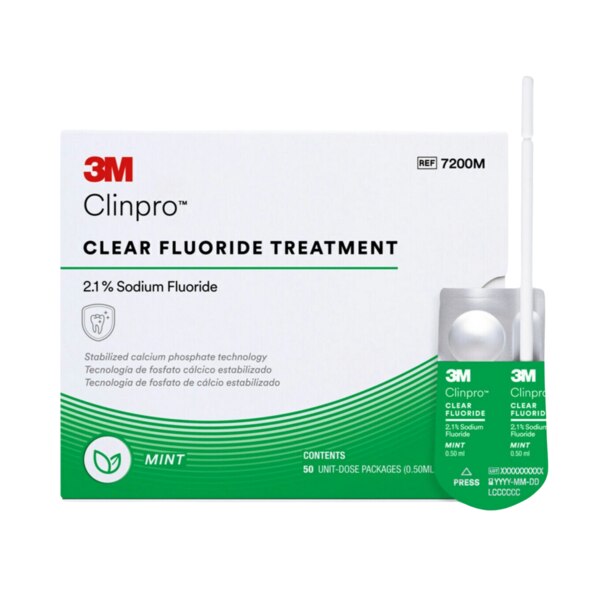 Clinpro Clear Fluoride Treatment 0.5mL 50/Pk Mint