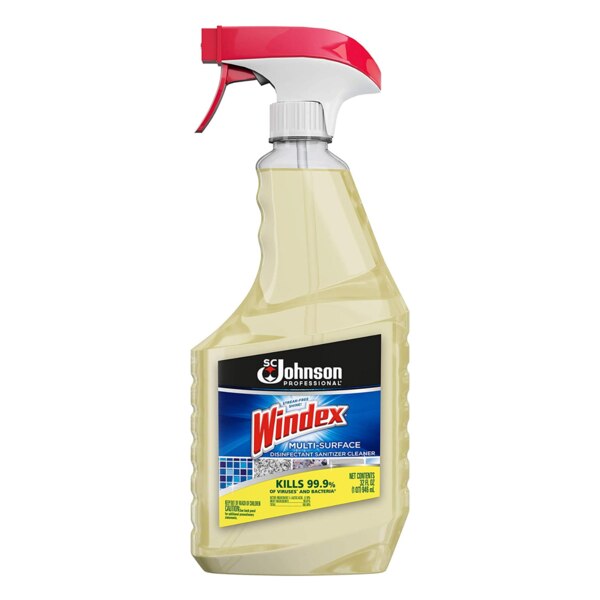 Windex Multi-Surface Disinfectant Sanitizer Cleaner 32oz x 12/Cs