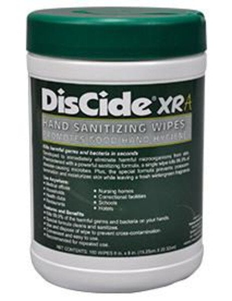 DisCide XRA Hand Sanitizing Wipes 160/Can