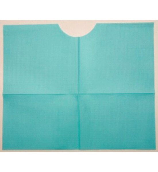 Contour Neck Bib 18x22 3+1 Ply Blue 400/Cs