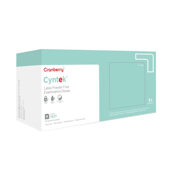 Cyntek PF Latex Gloves Scented Medium 100/Box