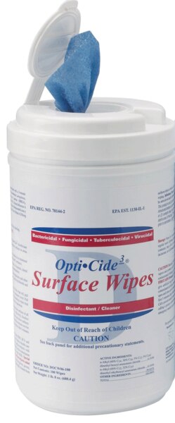 Opti-Cide 3 Wipes 100/Can