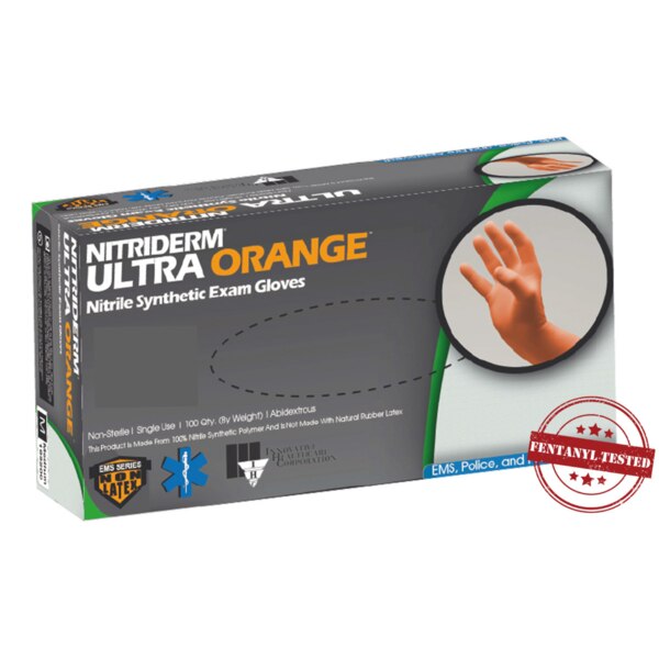 NitriDerm Ultra Orange Nitrile Gloves 80/Box XX-Large