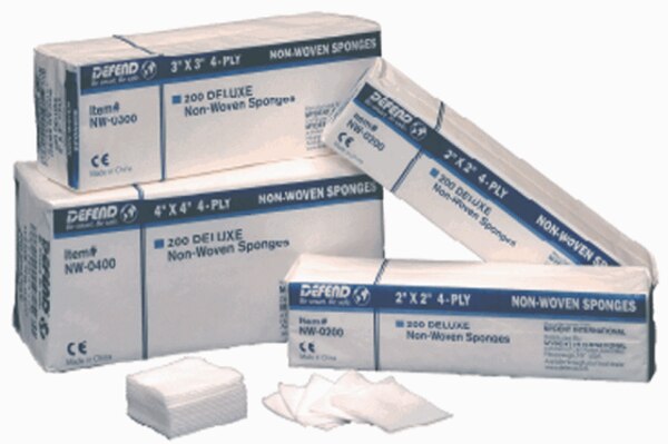 Defend Non-Woven Sponges N/S 2x2 4-Ply 5000/Case