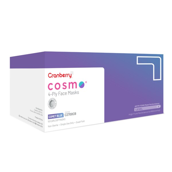 COSMO Face Mask Comet-Blue L3 50/Box