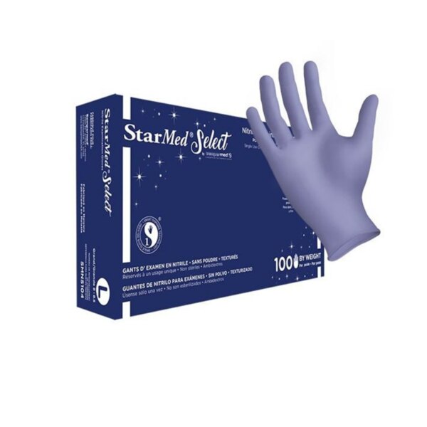 StarMed Select Nitrile Gloves Small 100/Bx