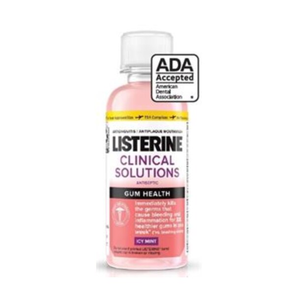 Listerine Clinical Solutions Gum Health Antiseptic Icy Mint 3.2oz 24/Pk