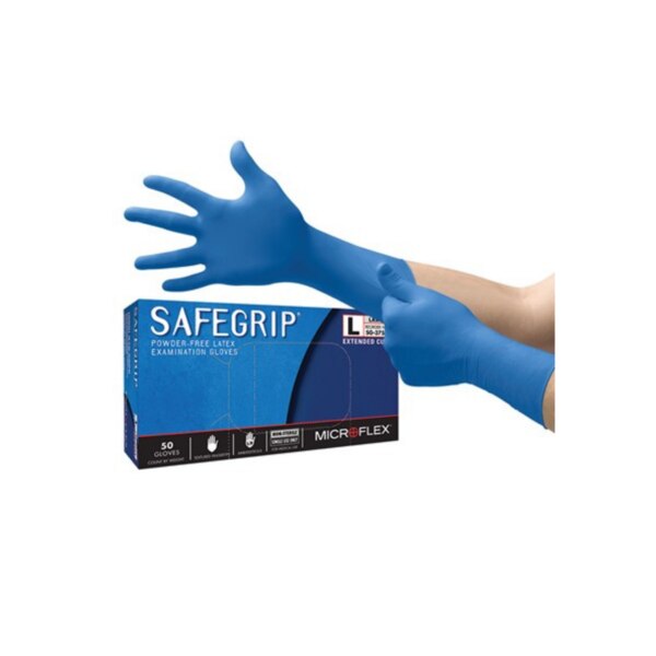 SafeGrip EC PF Latex Gloves Large 50/Box