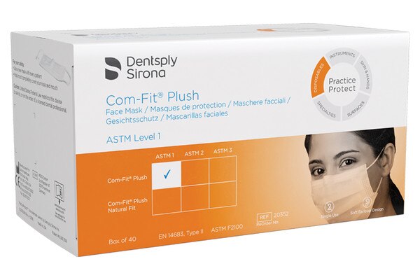 Com-Fit Plush Masks CFP-1 White 40/Bx ASTM 1