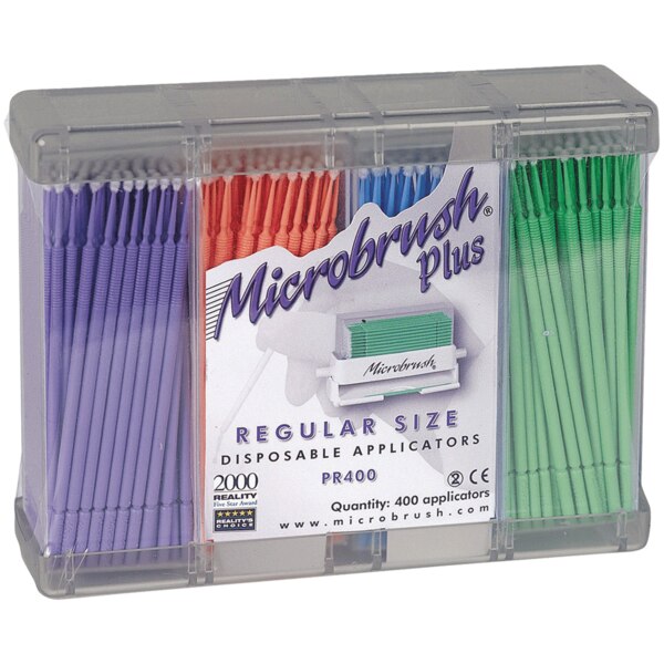 Microbrush Plus Dispenser Kit Regular Assorted 400/Pk