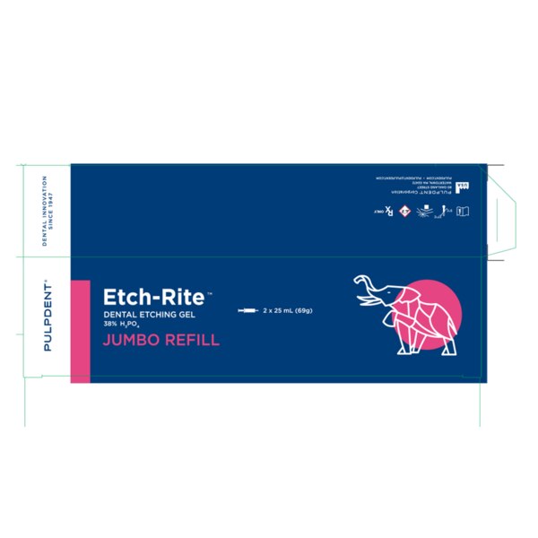 Etch-Rite Jumbo Syringe Refill 2-25mL Ea