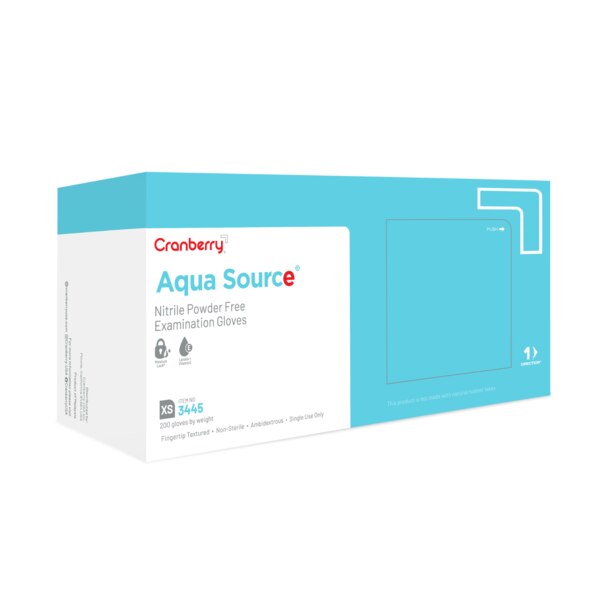 Aqua Source PF Nitrile Glove X-Small 200/Bx