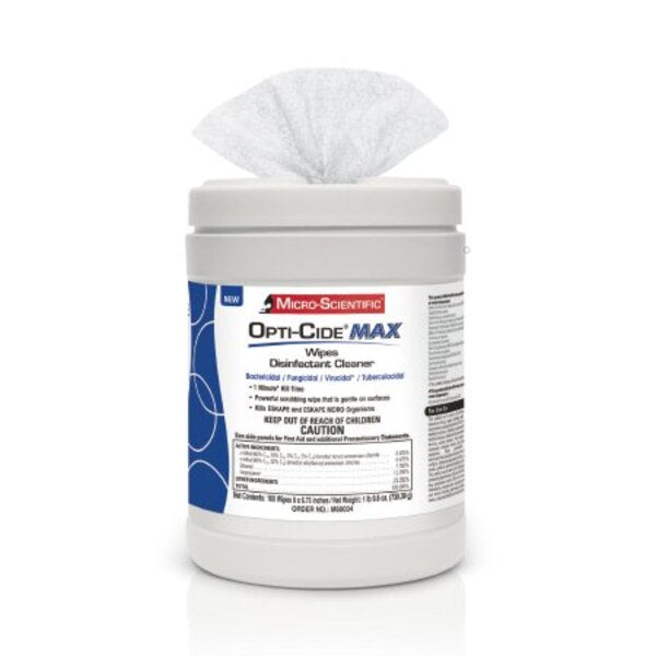 Opti-Cide Max Wipes 6" x 6.75" 160/Can 12/Case