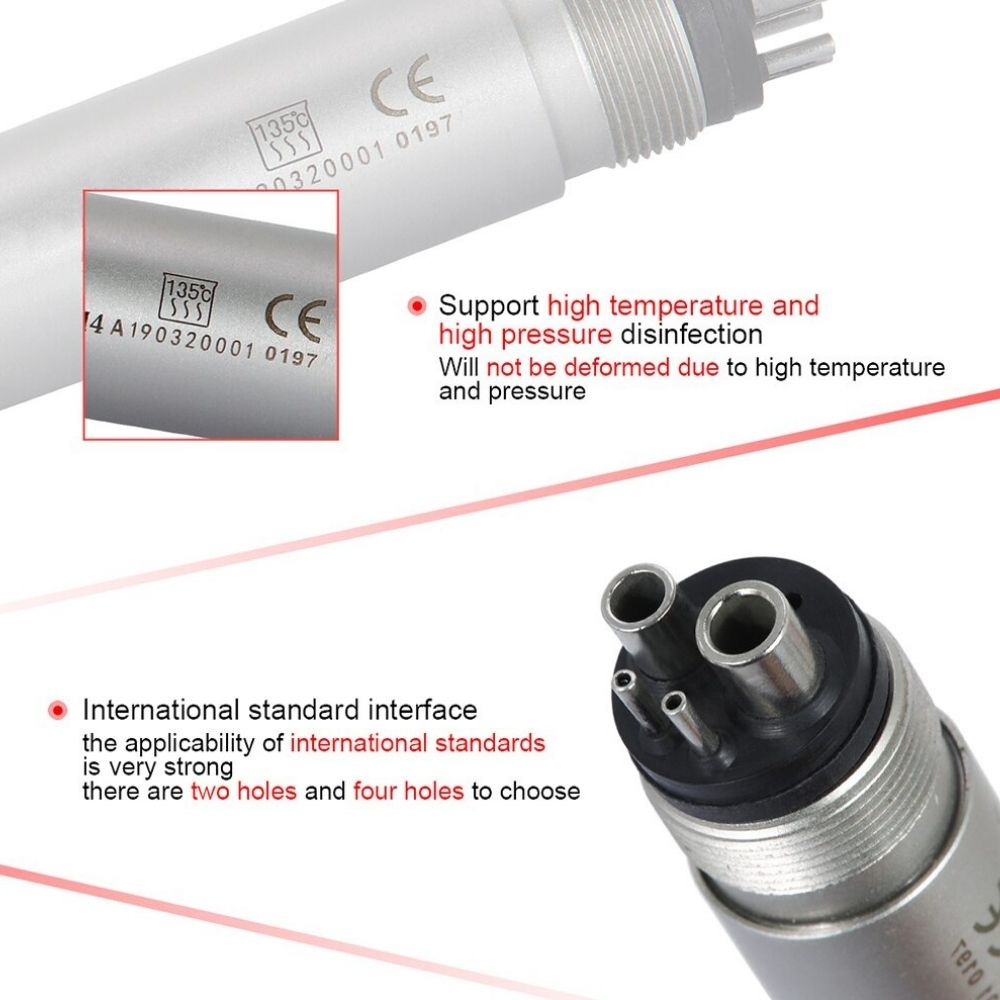 Dental Accessories TURBO (Dental Highspeed Handpiece, 4-Hole, Single Piece, with Light)